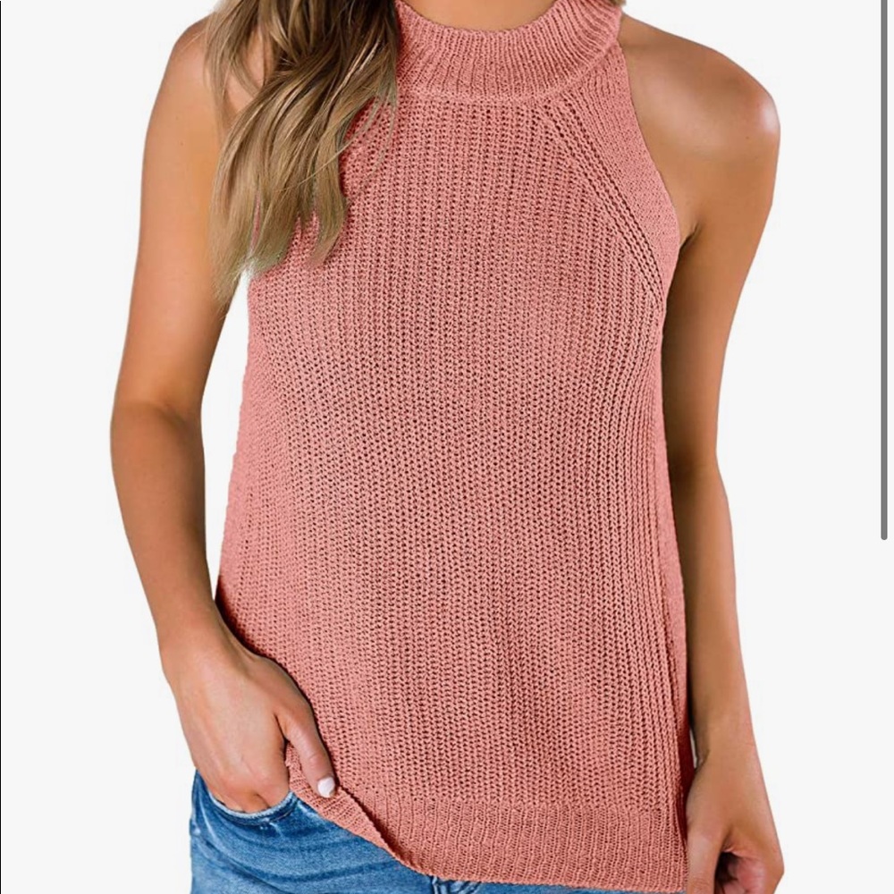 Halter Tank Casual Racerback Knit Cami Sweater